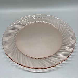 Arcoroc France Pink Glass Dinner Plate EVC